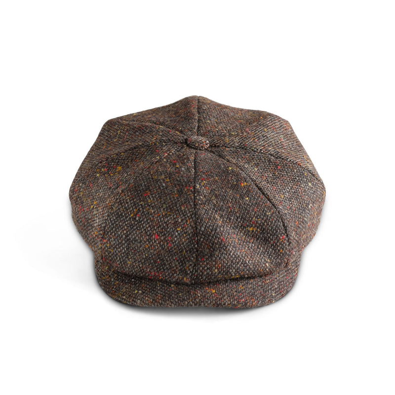 8 Panel Cap Brown Tweed