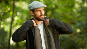 Irish Grey Tweed Tailored Cap